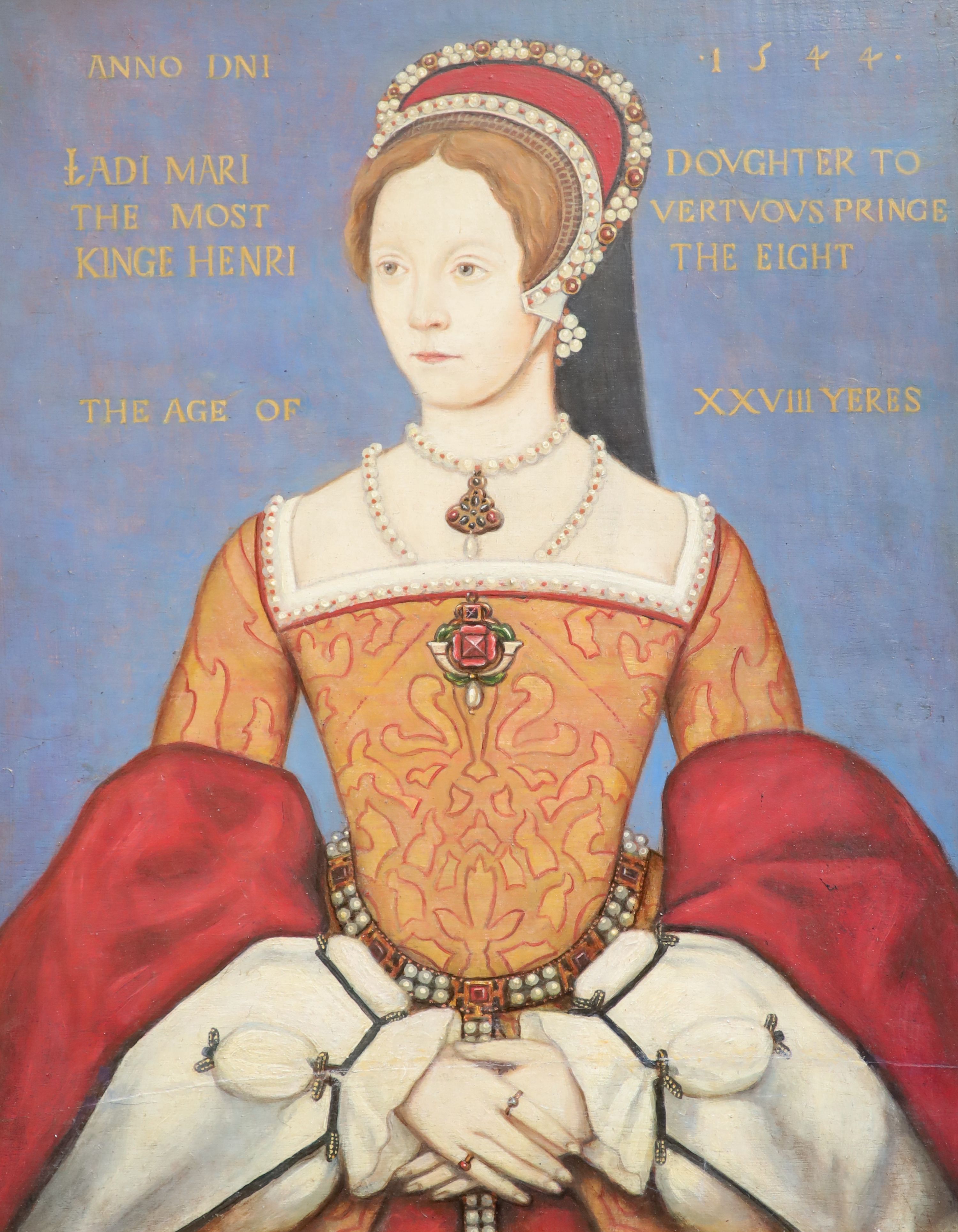 After Master John Portrait of Queen Mary, 1544 16 x 12.75in.